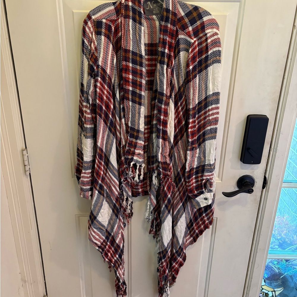 Natural Reflections Multicolor Plaid Cardigan - image 2